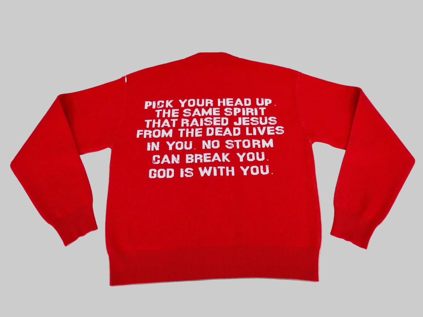 Romans 8:11 Red Cardigan (Pre-Order)
